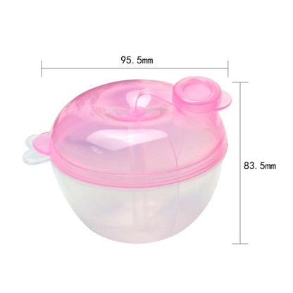 ibasenice 3-Compartment Formula Dispenser, Portable Milk Powder Container with Airtight Seal