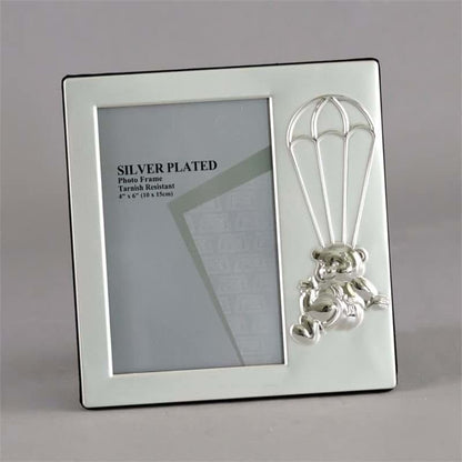 Jiallo Metal Bear Parachute Photo Frame 4x6 Silver Finish