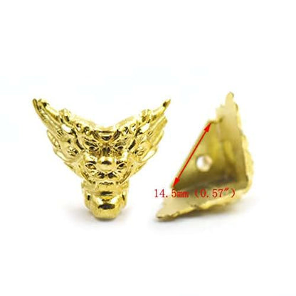 Bluemoona Dragon Shape Decorative Corner Protectors For Jewelry Chest Boxes