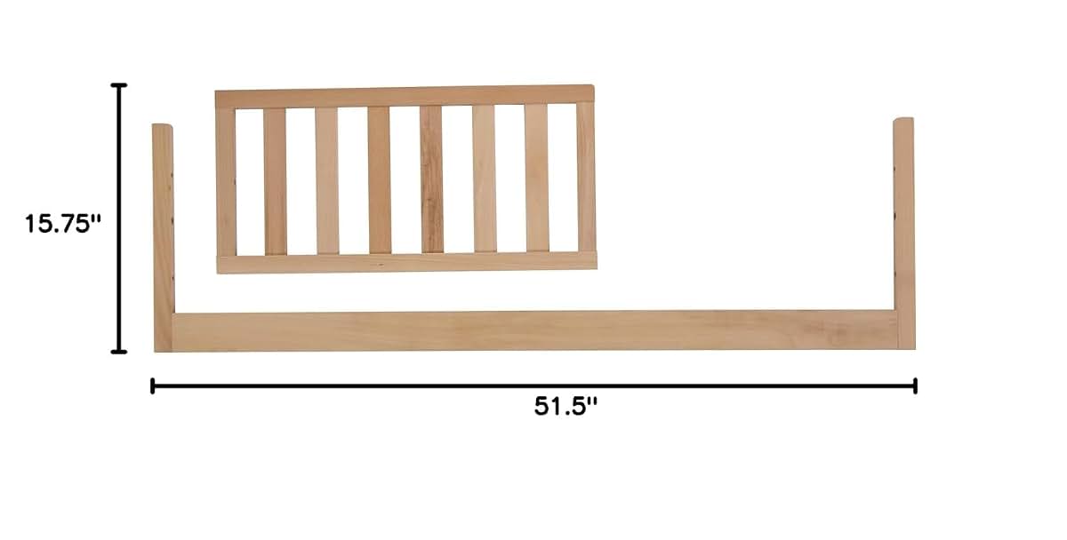 dadada Toddler Bed Rail Crib Conversion Kit for Brand Cribs Only, Natural (photo 2)