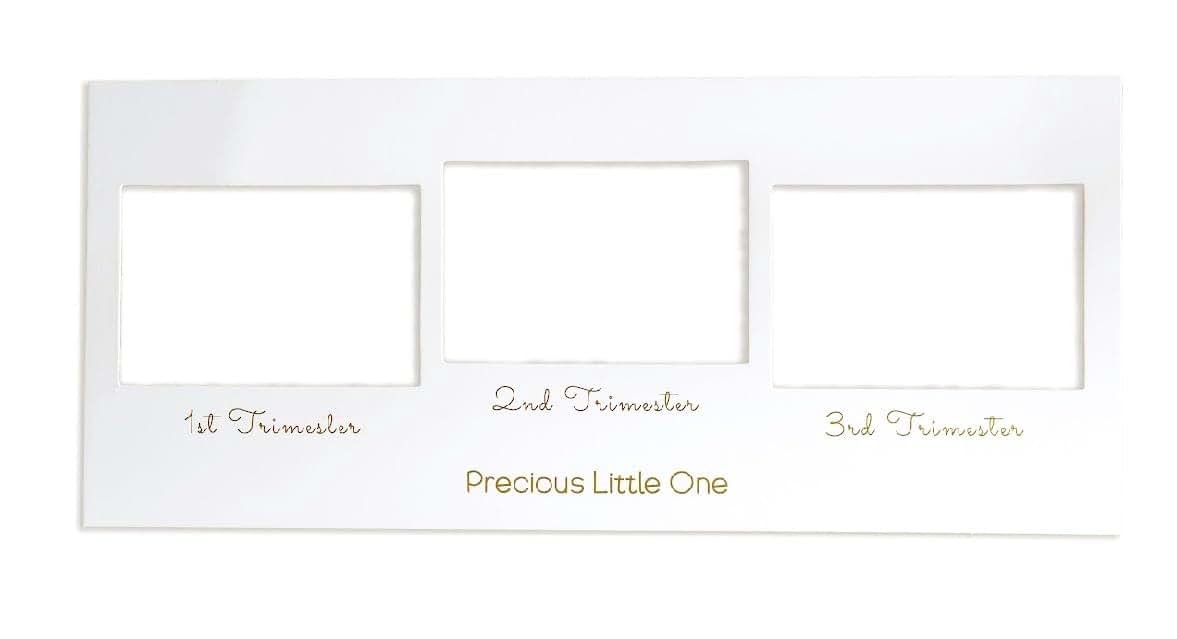 Rustic White Ultrasound Photo Display Frame for Baby Nursery