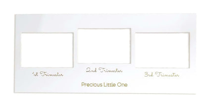 Rustic White Ultrasound Photo Display Frame for Baby Nursery