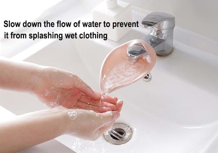 AKOAK 3 Pcs Faucet Extender for Kids Hand Washing, Beige Pink Gray