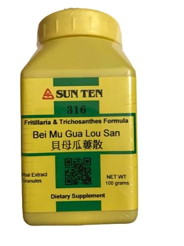 Sun Ten Fritillaria & Trichosanthes Fo Bei Mu Gua Lou San 316 Concentrated Granules 100g