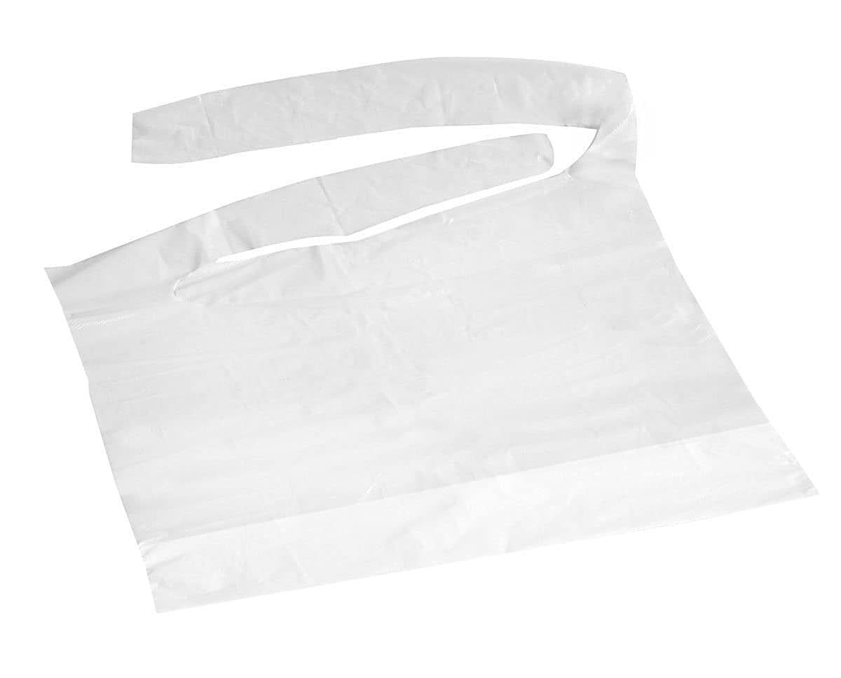 Disposable Plastic Bibs With Crumb Catcher (500-Case)