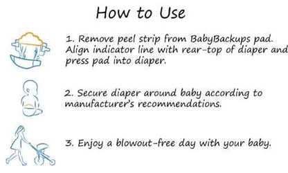 BabyBackups Diaper Extender Pads, 50 Pack (photo 3)