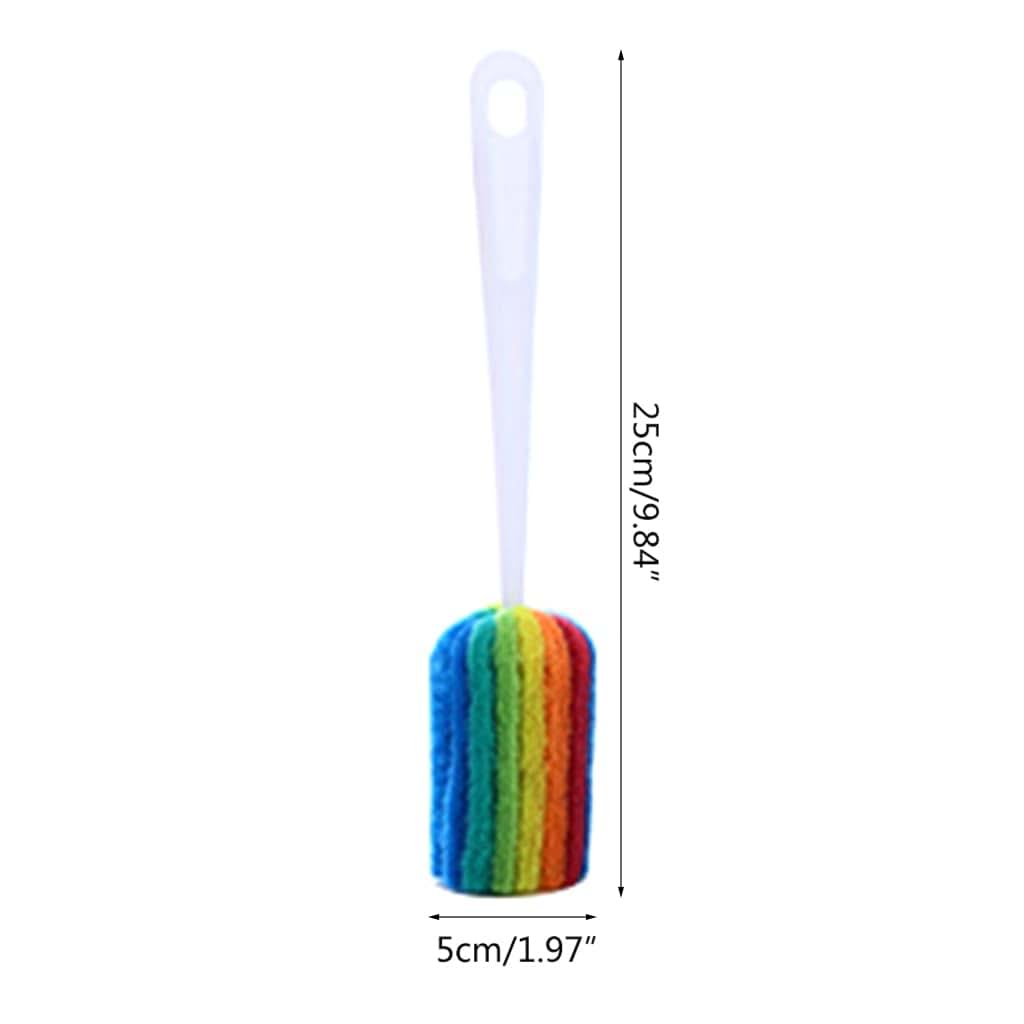 staol Water Bottle Cup Mug Cleaning Brush Scrubber with Long Handle Comfort Grip Brushes for Baby Bottles Jars Glasses