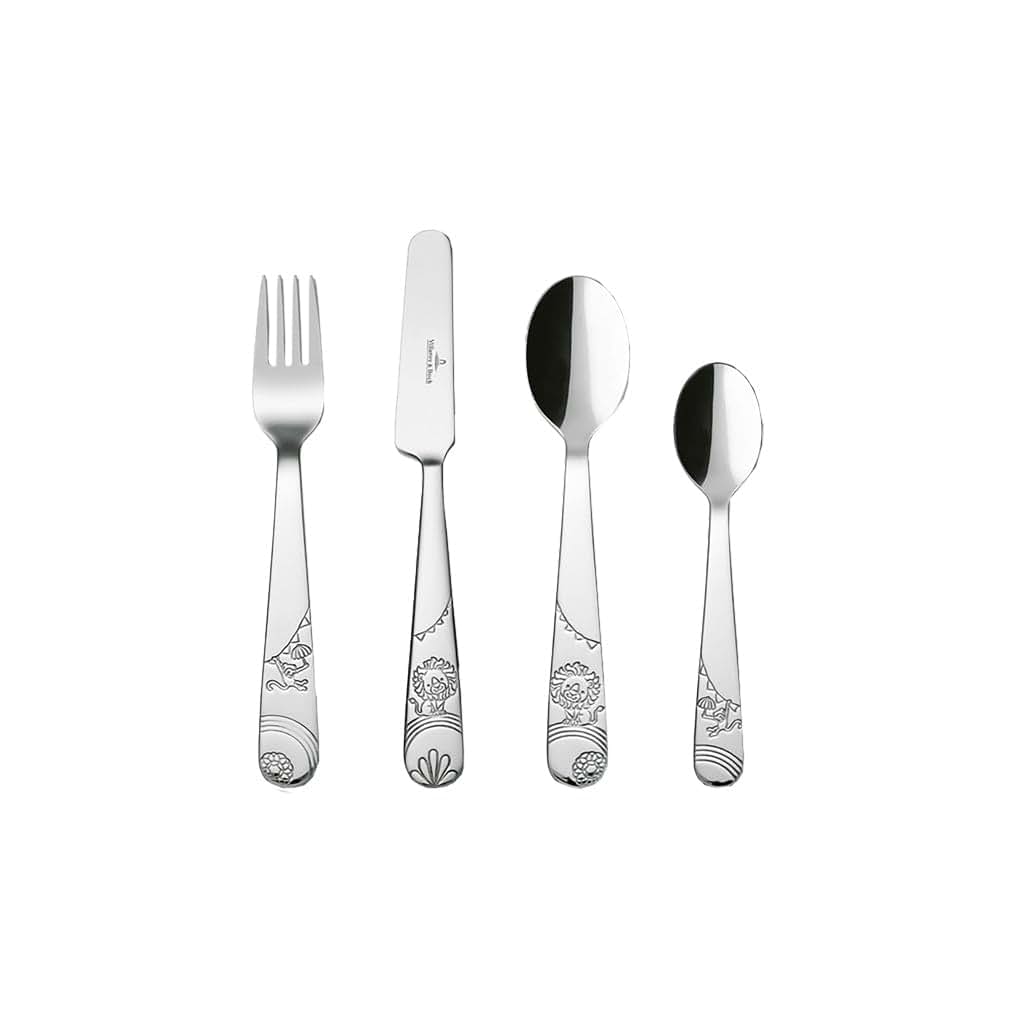 Villeroy & Boch Boho Kids Roar Like a Lion Children's Cutlery Set, 4-Piece Stainless Steel