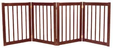 Dynamic Accents Highlander Freestanding EZ Pet Gate 32" 4 Panel Mahogany