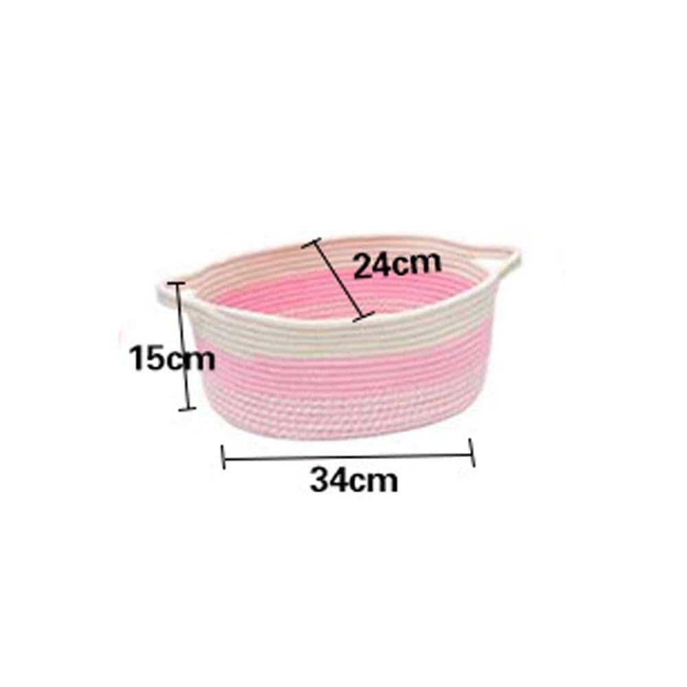 Cenme Cotton Rope Woven Storage Baskets for Nursery Organization