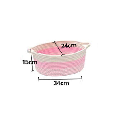 Cenme Cotton Rope Woven Storage Baskets for Nursery Organization