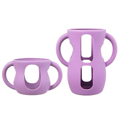 JMYDecor 2 Pack Silicone Sleeves with Handle for Avent Natural Glass Baby Bottles, Anti Breakage Baby Bottle Holder