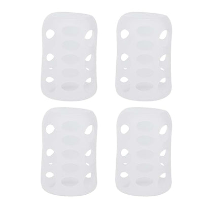 Showeroro 4 Pack Baby Bottle Sleeves Silicone Cover With Hollow Scale Design