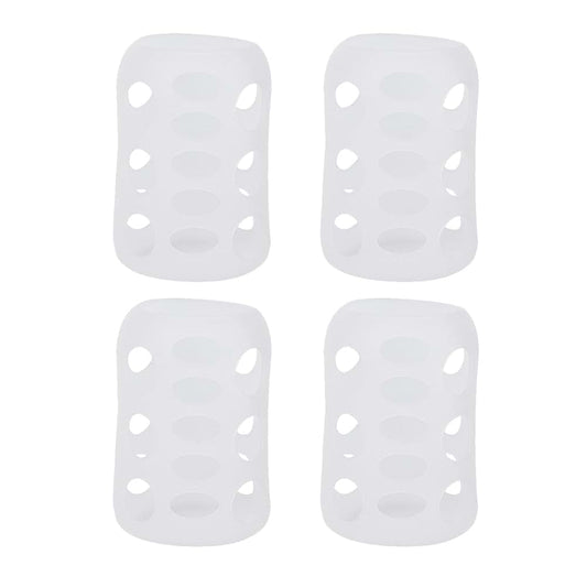 Showeroro 4 Pack Baby Bottle Sleeves Silicone Cover With Hollow Scale Design