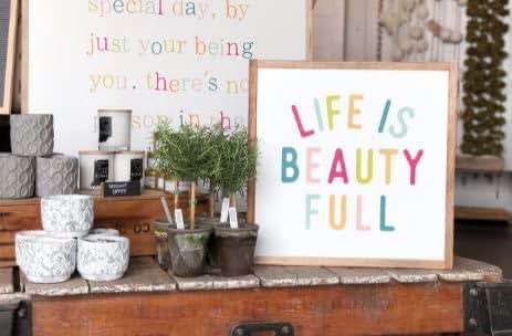 Unbranded Life Is Beauty Full Framed Wood Sign Playroom Decor