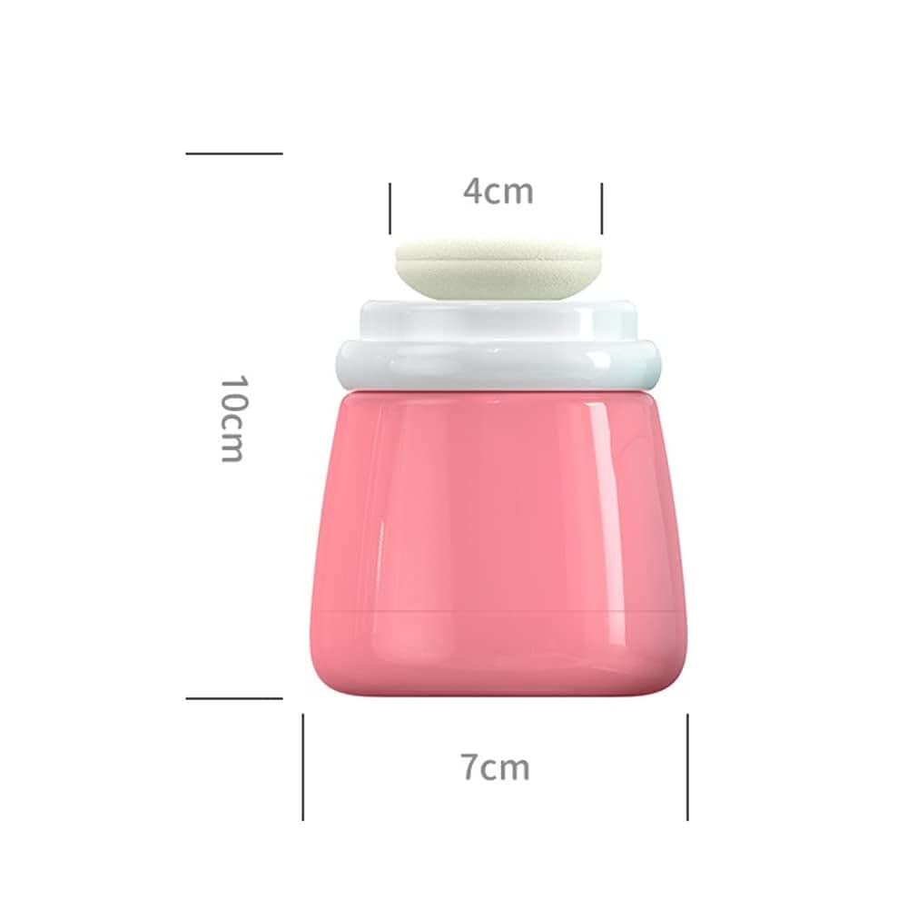 CoaGu Compact Powder Case with Puff for Body Dusting, Pink