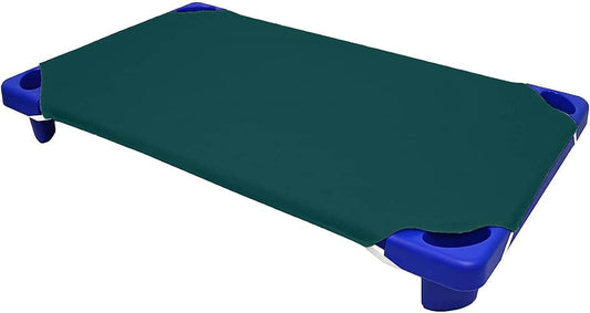 ComfyRight Teal Pack of 24 ( Size 22" x 52" ) Daycare Cot Sheets Fitted Sheets Pre-School Cot Sheet Nap Sheet for
