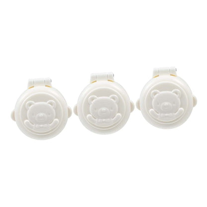 FRCOLOR 3 Pack ABS Button Covers White Adhesive Stick