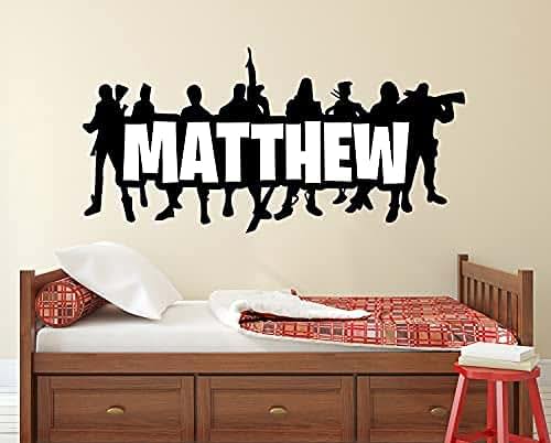 Decalzone Inc Personalized Gaming Name Wall Decal With Matte Finish