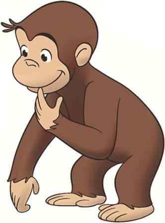 WiggleWalls Curious George Monkey Wall Decal Sticker