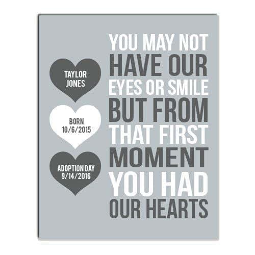 Canary Road Personalized You Had Our Hearts Adoption Print | Adoption Gift | Gotcha Gift | Gotchya Day | Adoptive (photo 3)