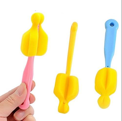 Cindy&Will Nipple and Pacifier Sponge Cleaning Brush Set, 10-Piece Pack (photo 2)