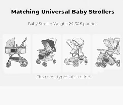 BabyOneStop Universal Clear Baby Stroller Weather Shield - Waterproof Rain Cover for Rain, Wind, Snow, Sun