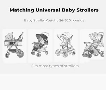 BabyOneStop Universal Clear Baby Stroller Weather Shield - Waterproof Rain Cover for Rain, Wind, Snow, Sun