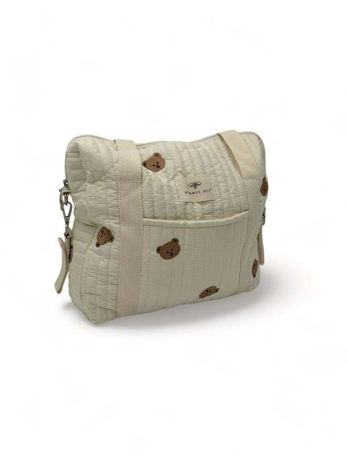 Mommee Bee Snuggle Bear Diaper Bag With Handmade Embroidery (photo 3)