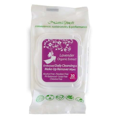 Natratouch Organic Lavender Daily Cleansing Wipes 3 Pack (photo 2)
