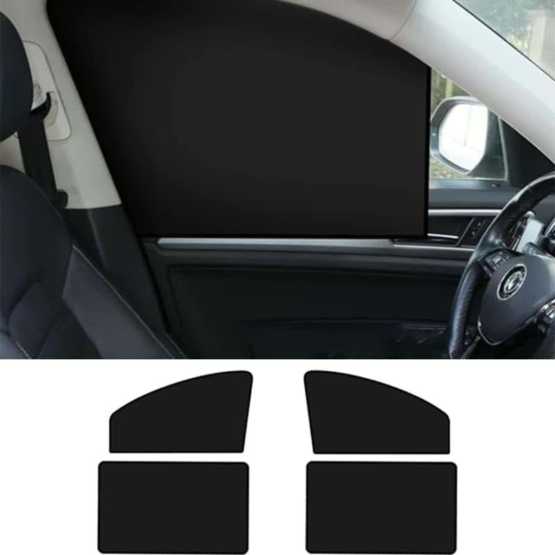 MilkShot 4 Pcs Magnetic Car Window Shades for Vehicle Interiors