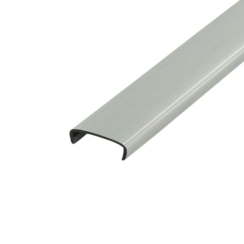 Outwater Plastics 3/4 Inch Brushed Chrome ABS U-Channel Molding, 72 Inch, Pack of 18