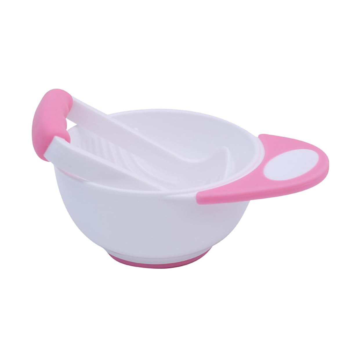 BabyOneStop Baby Food Masher Bowl with Handle, Food Grade PP for 6+ Months