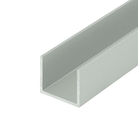 Outwater Aluminum U-Channel 46-Inch Lengths (Pack of 3) Satin Finish