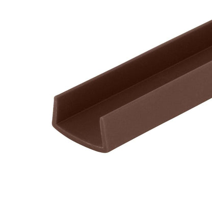Outwater Brown Styrene Plastic U-Channel Edge Protection