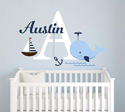 Decalzone Inc Custom Nautical Name Wall Decal