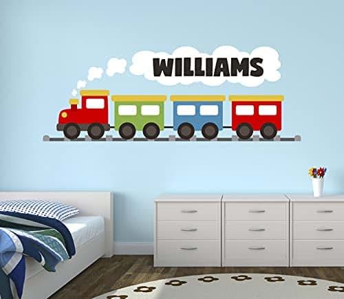 Decalzone Inc Personalized Train Name Wall Decal Vinyl Art