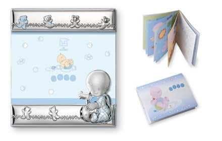 Sterling Touch Sterling Silver Baby Boy Picture Frame with Coloring Book