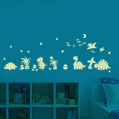 Benbo Dinosaur Glow In The Dark Wall Decals For Kids Rooms