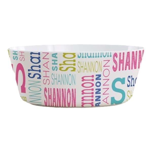Personalization Universe Repeating Name Personalized Kids Bowl