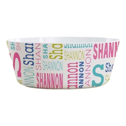 Personalization Universe Repeating Name Personalized Kids Bowl