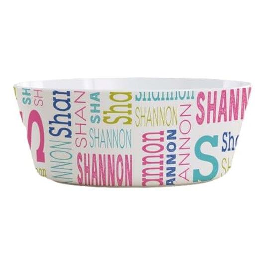 Personalization Universe Repeating Name Personalized Kids Bowl