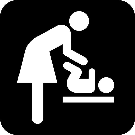 TNND Diaper Changing Table Plaques and Signs Outdoor Aluminum Metal Sign 12X12 Inches