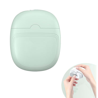 Rechargeable Electric Nail Clipper With LED Light (Blue)