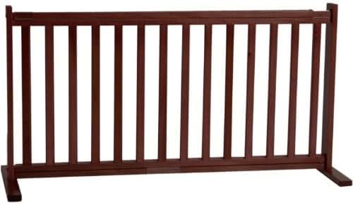 Dynamic Accents All Wood Freestanding Pet Gate Large - Mahogany