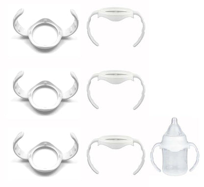 XTSWFC 6Pack Baby Bottle Handles for Evenflo Wide Neck 5oz/6oz/9oz Baby Bottle, Ergonomic Non Slip Grip Easy Changing