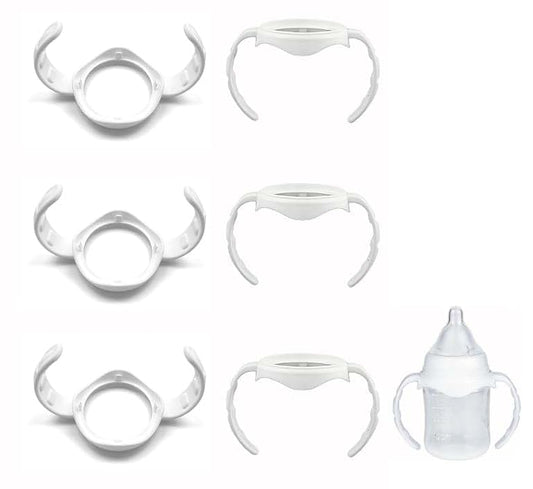 XTSWFC 6Pack Baby Bottle Handles for Evenflo Wide Neck 5oz/6oz/9oz Baby Bottle, Ergonomic Non Slip Grip Easy Changing