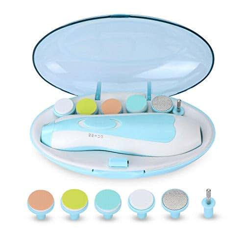 Always Forever Electric Baby Nail Trimmer and Polish Set with LED Light
