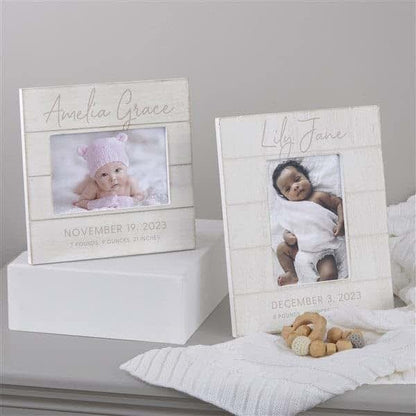 Personalization Universe Personalized Simple And Sweet Baby Girl Shiplap Frame