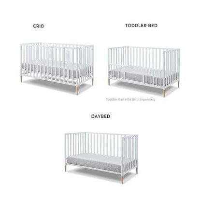 Sorelle Mia 3-in-1 Convertible Crib in White Beech Wood (photo 3)